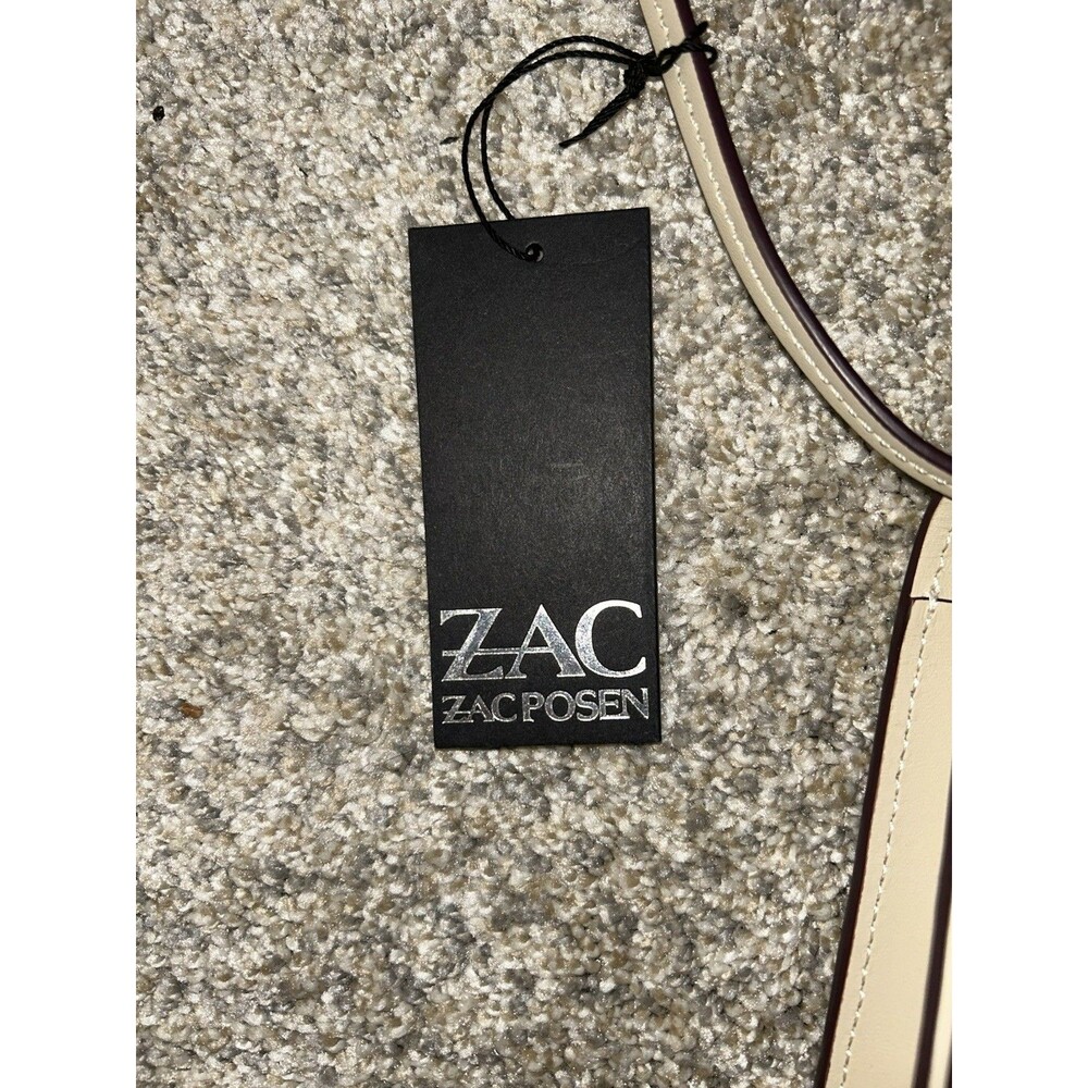 ZAC Zac Posen Earthette Pearl Floral Applique Bellini Leather Crossbody Bag - Picture 3 of 15